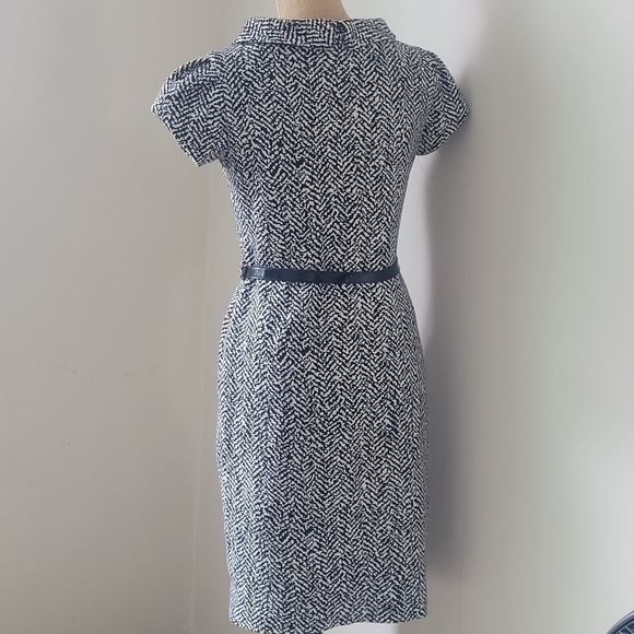 Beautiful black and white peter pan collar  Jones Newyork Dress size 6 - Picture 3 of 12